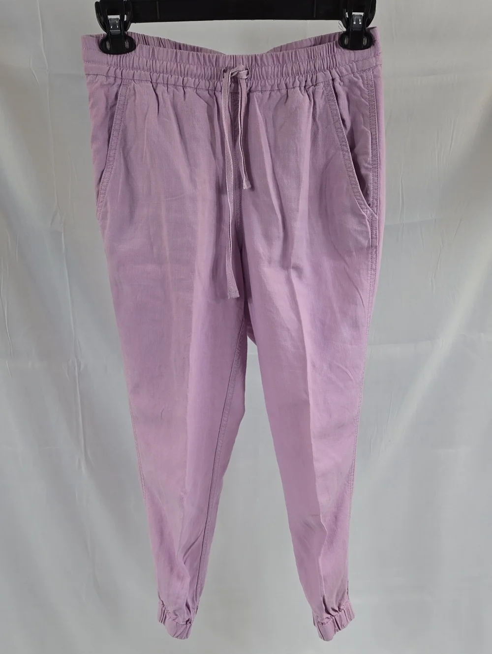 J. Crew Lavender Linen Blend Drawstring Joggers 4